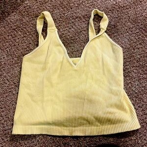 Free people tank in pale yellow